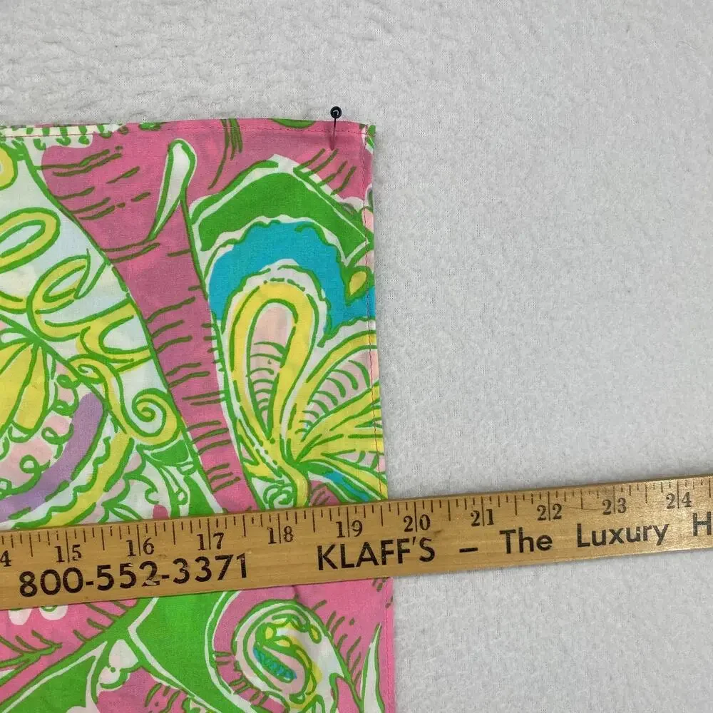LILLY PULITZER Set of 4 Napkins Chin Chin Elephant Paisley Print Green 20x20